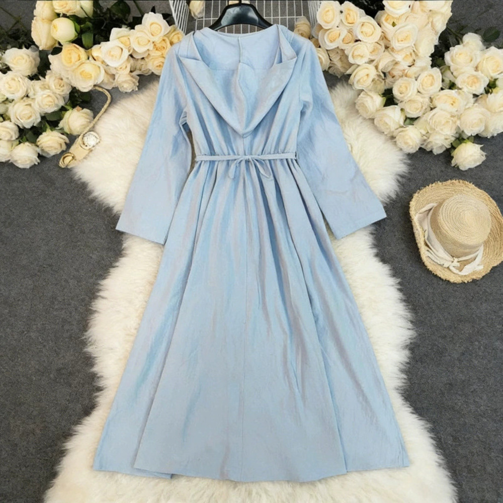 ZARA Women Long Sleeve Bohemian Hooded Dress